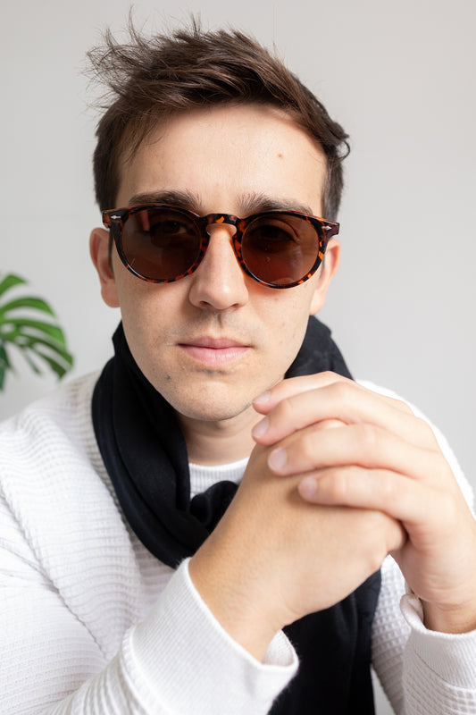 Óculos de Sol Sazerac Marrom Tartaruga